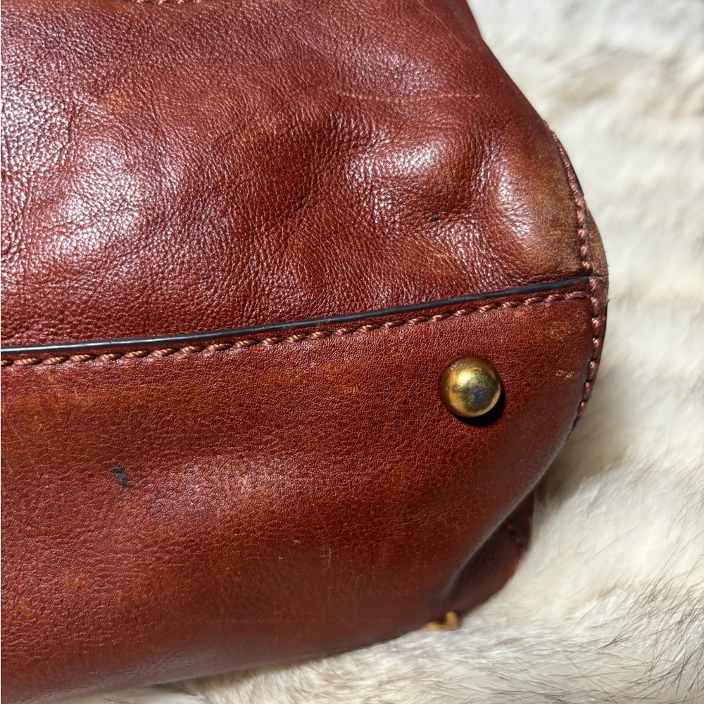FRYE Brown Leather Tote Bag - Picture 5 of 9